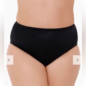 Miraclesuit Basic Brief Swim‎ Bottoms Black Size 22W Plus Tummy Control New